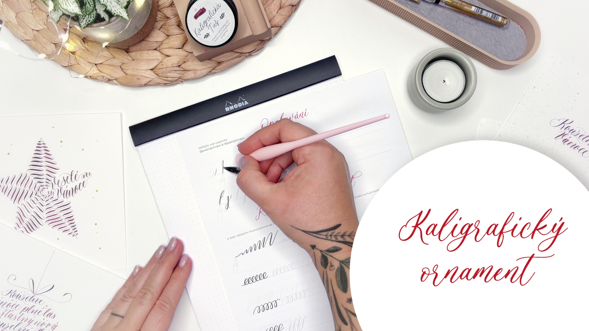 Kaligrafický ornament – základní tahy