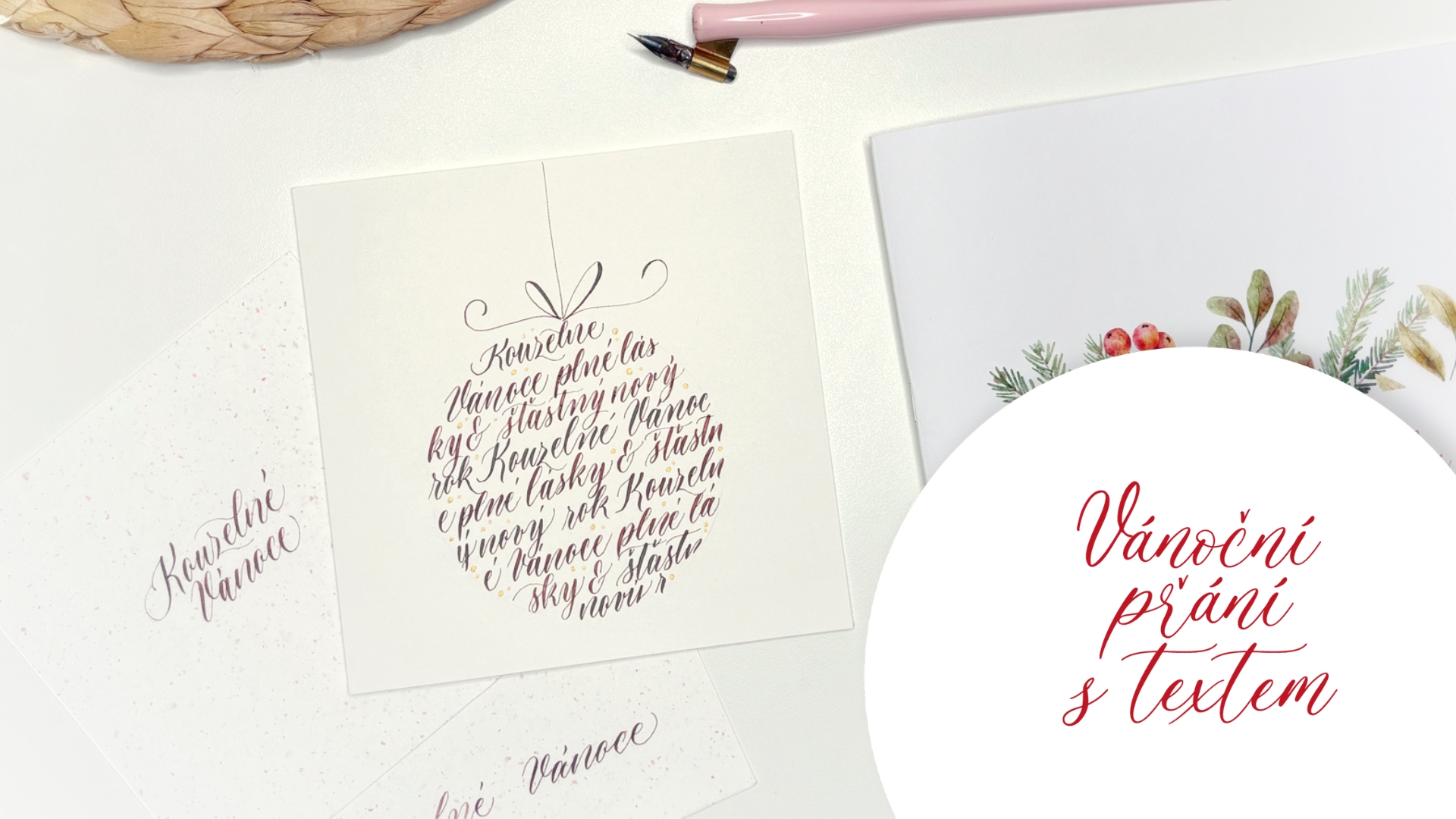 Tvorba vánočního přání s textem